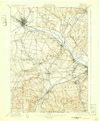 Oriskany New York Historical topographic map, 1:62500 scale, 15 X 15 Minute, Year 1898