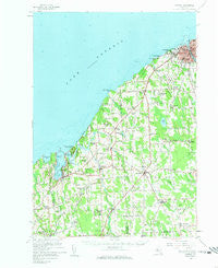 Oswego New York Historical topographic map, 1:62500 scale, 15 X 15 Minute, Year 1960