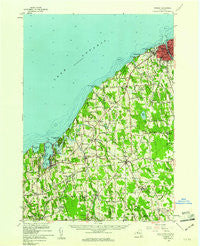 Oswego New York Historical topographic map, 1:62500 scale, 15 X 15 Minute, Year 1960