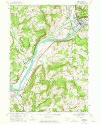 Owego New York Historical topographic map, 1:24000 scale, 7.5 X 7.5 Minute, Year 1969