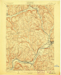 Owego New York Historical topographic map, 1:62500 scale, 15 X 15 Minute, Year 1903