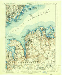 Oyster Bay New York Historical topographic map, 1:62500 scale, 15 X 15 Minute, Year 1900