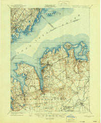 Oyster Bay New York Historical topographic map, 1:62500 scale, 15 X 15 Minute, Year 1900