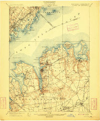 Oyster Bay New York Historical topographic map, 1:62500 scale, 15 X 15 Minute, Year 1900