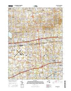 Patchogue New York Current topographic map, 1:24000 scale, 7.5 X 7.5 Minute, Year 2016