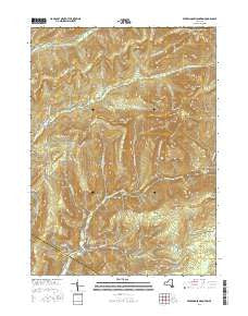 Peekamoose Mountain New York Current topographic map, 1:24000 scale, 7.5 X 7.5 Minute, Year 2016