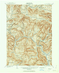 Phoenicia New York Historical topographic map, 1:62500 scale, 15 X 15 Minute, Year 1900