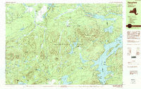 Piercefield New York Historical topographic map, 1:25000 scale, 7.5 X 15 Minute, Year 1990