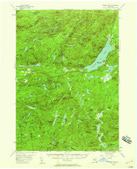 Piseco Lake New York Historical topographic map, 1:62500 scale, 15 X 15 Minute, Year 1954