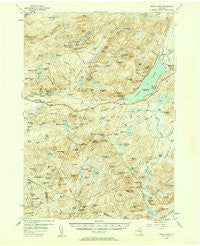 Piseco Lake New York Historical topographic map, 1:62500 scale, 15 X 15 Minute, Year 1954