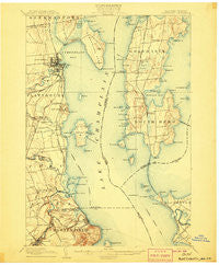 Plattsburg New York Historical topographic map, 1:62500 scale, 15 X 15 Minute, Year 1906