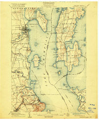Plattsburg New York Historical topographic map, 1:62500 scale, 15 X 15 Minute, Year 1906