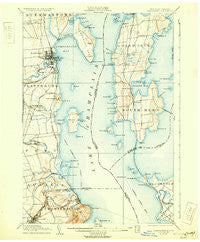 Plattsburg New York Historical topographic map, 1:62500 scale, 15 X 15 Minute, Year 1906