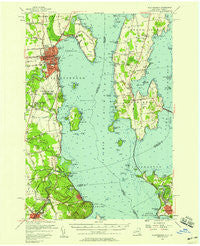 Plattsburgh New York Historical topographic map, 1:62500 scale, 15 X 15 Minute, Year 1956