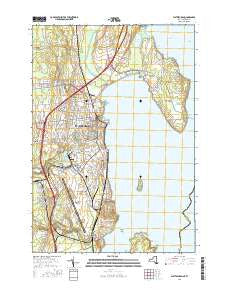 Plattsburgh New York Current topographic map, 1:24000 scale, 7.5 X 7.5 Minute, Year 2016