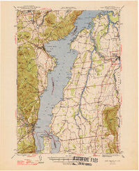 Port Henry Vermont Historical topographic map, 1:62500 scale, 15 X 15 Minute, Year 1947