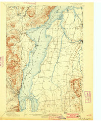 Port Henry Vermont Historical topographic map, 1:62500 scale, 15 X 15 Minute, Year 1898