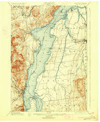 Port Henry Vermont Historical topographic map, 1:62500 scale, 15 X 15 Minute, Year 1898
