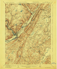 Port Jervis New York Historical topographic map, 1:62500 scale, 15 X 15 Minute, Year 1908