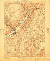 Port Jervis New York Historical topographic map, 1:62500 scale, 15 X 15 Minute, Year 1908