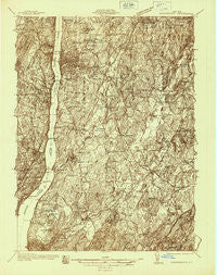 Poughkeepsie New York Historical topographic map, 1:48000 scale, 15 X 15 Minute, Year 1936