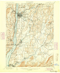 Poughkeepsie New York Historical topographic map, 1:62500 scale, 15 X 15 Minute, Year 1903