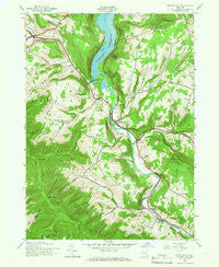 Prattsville New York Historical topographic map, 1:24000 scale, 7.5 X 7.5 Minute, Year 1945