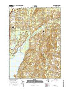 Quaker Springs New York Current topographic map, 1:24000 scale, 7.5 X 7.5 Minute, Year 2016