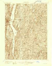 Rhinebeck New York Historical topographic map, 1:48000 scale, 15 X 15 Minute, Year 1934