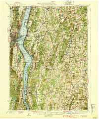 Rhinebeck New York Historical topographic map, 1:62500 scale, 15 X 15 Minute, Year 1939