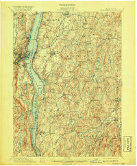 Rhinebeck New York Historical topographic map, 1:62500 scale, 15 X 15 Minute, Year 1898