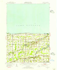 Ridgeway New York Historical topographic map, 1:62500 scale, 15 X 15 Minute, Year 1950