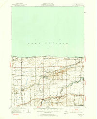 Ridgeway New York Historical topographic map, 1:62500 scale, 15 X 15 Minute, Year 1950