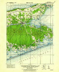 Riverhead New York Historical topographic map, 1:62500 scale, 15 X 15 Minute, Year 1943