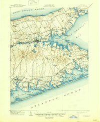 Riverhead New York Historical topographic map, 1:62500 scale, 15 X 15 Minute, Year 1904