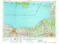 Rochester New York Historical topographic map, 1:250000 scale, 1 X 2 Degree, Year 1961