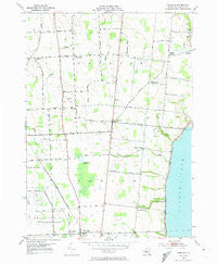 Romulus New York Historical topographic map, 1:24000 scale, 7.5 X 7.5 Minute, Year 1953