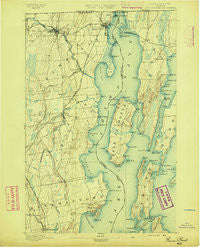 Rouse Point New York Historical topographic map, 1:62500 scale, 15 X 15 Minute, Year 1895