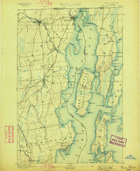 Rouse Point New York Historical topographic map, 1:62500 scale, 15 X 15 Minute, Year 1895