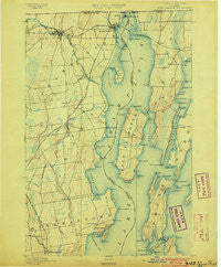 Rouse Point New York Historical topographic map, 1:62500 scale, 15 X 15 Minute, Year 1895