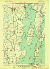 Rouses Point New York Historical topographic map, 1:62500 scale, 15 X 15 Minute, Year 1939