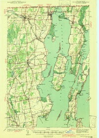 Rouses Point New York Historical topographic map, 1:62500 scale, 15 X 15 Minute, Year 1939