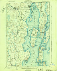 Rouses Point New York Historical topographic map, 1:62500 scale, 15 X 15 Minute, Year 1907
