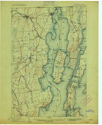 Rouses Point New York Historical topographic map, 1:62500 scale, 15 X 15 Minute, Year 1907