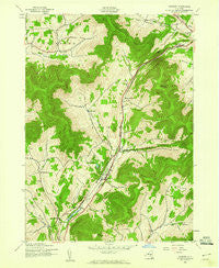 Roxbury New York Historical topographic map, 1:24000 scale, 7.5 X 7.5 Minute, Year 1945