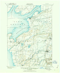 Sackets Harbor New York Historical topographic map, 1:62500 scale, 15 X 15 Minute, Year 1893