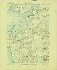Sackets Harbor New York Historical topographic map, 1:62500 scale, 15 X 15 Minute, Year 1895
