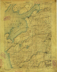 Sacketts Harbor New York Historical topographic map, 1:62500 scale, 15 X 15 Minute, Year 1895