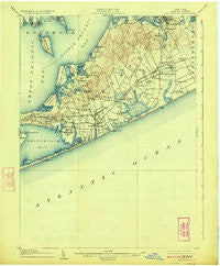 Sag Harbor New York Historical topographic map, 1:62500 scale, 15 X 15 Minute, Year 1904