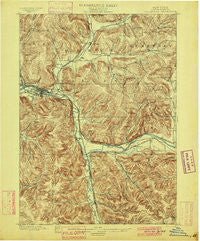 Salamanca New York Historical topographic map, 1:62500 scale, 15 X 15 Minute, Year 1900
